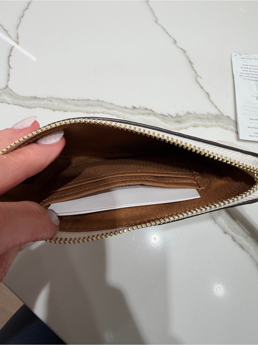 NWT Coach Corner Zip Wristlet - White - Picture 5 of 12